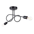 Miniatyrbild 1 av 10: Sollux Lighting Loop taklampa svart 2xE27 15W vardagsrum hall