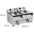 Miniatyrbild 7 av 8: Royal Catering - Fritös - 2 x 10 liter - Avtappningskranar - 230 V