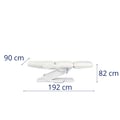 Miniatyrbild 5 av 5: physa - Behandlingsbänk - elektrisk - 3 motorer - 300 W - 193 x 62 x 60 - 85 cm - 150 kg - vit
