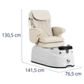 Miniatyrbild 7 av 7: physa - Elektrisk fotvårdsstol - Med upplyst fotbad och massagefunktioner - 105 W - 150 kg - Creme