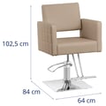 Miniatyrbild 6 av 6: physa - Frisörstol Ribbleton med fotstöd - Sitthöjd 49–63 cm - 150 kg - Beige