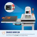 Miniatyrbild 4 av 10: MSW - Pneumatisk transferpress - Dubbel - 40 x 50 cm - Med underrede