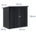 Miniatyrbild 7 av 7: Uniprodo - Redskapsbod - Metall - 142 x 87 x 134 cm