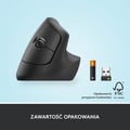 Miniatyrbillede 8 af 9: Logitech Lift – vertikal trådløs mus (grafit)