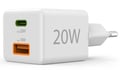 Miniatyrbillede 3 af 5: Hama Mini 20W PD/QC — Vægoplader (USB-C + USB-A), hvid