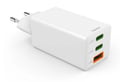 Miniatyrbillede 2 af 2: HAMA 65W vægoplader (USB-C PD + USB-A) — Hvid