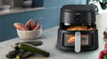 Miniatyrbillede 4 af 4: Philips Ovi NA231/00 Airfryer med vindue, 6,2 l, 13 programmer, sort
