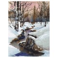 Miniatyrbild 1 av 2: Broderikit halvstygn Luca-S G609 "Vinter" på duk 25ct 22×29,5 cm – 35 färger Anchor