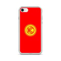 Miniatyrbild 1 av 2: Telefonfodral – Kirgizistans flagga – Kompatibel med iPhone SE – Mjukt fodral – Motståndskraftigt och stöttåligt - Silikon - Pixelforma