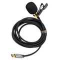 Miniatyrbild 2 av 2: Microfon Sladd USB-C - LINQ - 2m - Svart - Hög Känslighet - Rundupptäckande - Bärbar