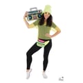 Miniatyrbild 1 av 4: Kvinnlig kostym - LITEN CLOWN - Nät T-shirt - Neon Gul - En storlek - 80-tal
