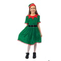 Miniatyrbild 1 av 4: Kostym - LITEN CLOWN - Flicka Alv - 7/9 år - Grön - Polyester - Handtvätt rekommenderas