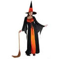 Miniatyrbild 1 av 3: Häxkostym - PTIT CLOWN - Orange Kvinna Häxa - Polyesterklänning - Hatt & halsband - Halloween