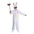Miniatyrbild 1 av 5: Barnkostym - LILLA CLOWNEN - Lapins Crétins™ - 5-6 år - Overall och mask ingår - Vit