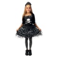 Miniatyrbild 1 av 6: Barnkostym - PTITCLOWN - Pirat dödskalle tjej - Svart - Från 10 år - Klänning, tutu och leggings