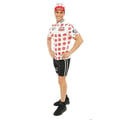 Miniatyrbild 2 av 6: Vuxen cykeldräkt - PTIT CLOWN - PTIT CLOWN - Vit tröja med röda prickar - Svart shorts - Keps