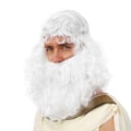 Miniatyrbild 2 av 4: Peruk och skägg mytologisk gud - LITEN CLOWN - 24764 - Vit - Karneval/Halloween/Cosplay - Set med peruk och skägg