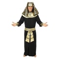 Miniatyrbild 2 av 6: Faraokostym Vuxen - PTIT CLOWN - Tutankhamon Man - Svart - Guld/svart lamé tyg - Tunika, krage, bälte, huvudbonad
