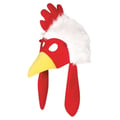 Miniatyrbild 4 av 4: Heltäckande hätta höna - PTIT CLOWN - 23773 - Plysch och tyg - One size - Vit/röd/gul