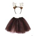 Miniatyrbild 4 av 4: Barnkostym - LILLA CLOWN - Tutu Ren - Tyllkjol - Renhårband - Jul