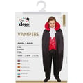 Miniatyrbild 5 av 6: Kostym - LITEN CLOWN - Vuxen Vampyr - Röd - Polyester - Komplett (överdel, byxor, cape)