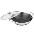 Miniatyrbild 5 av 6: Wok 32cm - CHEFFINGER - Inox - Honungscomb- Beläggning - Glaslock - Repfria