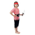Miniatyrbild 4 av 6: Barnkostym - LITEN CLOWN - Pirat pojke - Röd - Polyester - 10 år
