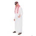 Miniatyrbild 2 av 5: Sheikh-kostym - LITEN CLOWN - 24216 - Vit - Storlek L/XL - Vuxen (Karneval/Halloween)