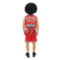 Miniatyrbild 3 av 6: Kostym - LITEN CLOWN - Basketspelare Vuxen - Röd - T-shirt och shorts - Lätt och bekväm