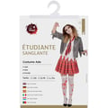 Miniatyrbild 5 av 6: Vuxendräkt - LITEN CLOWN - Blodig Student - Lätt och Bekväm - Polyester - Röd