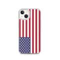 Miniatyrbild 1 av 2: Telefonfodral – USA:s flagga – Kompatibel med iPhone 13 – Mjuk fodral – Resistenta och stötabsorberande - Silikon - Pixelforma