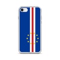 Miniatyrbild 1 av 2: Mobilskal – Kap Verde Flagga – Kompatibel med iPhone SE – Mjukt Fodral – Stödjer Stötar och Lätt Att Använda – Silikon – Pixelforma