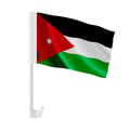 Miniatyrbild 1 av 2: Flagga Bil Jordanien – 14 x 21 cm – Polyester Tyg – Fäste på Fönster – 20 stycken – Pixelforma