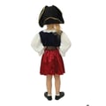 Miniatyrbild 3 av 6: Kostym - LITEN CLOWN - Piratflicka - Röd - 3-4 år - Lätt polyester