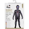 Miniatyrbild 5 av 6: Robot Skelettkostym - LILLA CLOWNEN - Svart - Mask, dräkt, handskar - 10-12 år - Bekväm