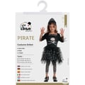 Miniatyrbild 5 av 5: Barnkostym - PTITCLOWN - Pirat dödskalle (flicka) - Svart - Från 5 år - Klänning, tutu, leggings & hårband