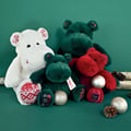 Miniatyrbillede 3 af 3: Plys Histoire d'Ours Hippo - fyrgrøn - 25/34 cm