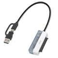 Miniatyrbild 1 av 2: USB / USB-C till SATA 2,5'' - LinQ - Dataöverföring 5 Gbit/s - Svart