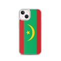 Miniatyrbild 1 av 2: Telefonfodral – Mauretanias flagga – Kompatibel med iPhone 13 – Mjuk fodral – Stöttålig och slagbeständig – Silikon – Pixelforma