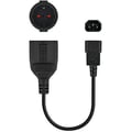 Miniatyrbild 2 av 2: Strömadapterkabel - NANO KABEL - 10.22.0902 - C14 hane till CEE7 hona - 50 cm - Svart