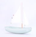 Miniatyrbild 3 av 4: Maison Tirot - Le Sloop båt grönt vatten 21cm - TIROT
