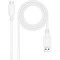Miniatyrbild 1 av 2: USB 2.0-kabel - NANO-KABEL - 10.01.2101-L150-W - 1,5 m - 3A - USB-C/M-A/M - Vit