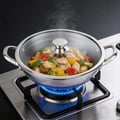 Miniatyrbild 6 av 6: Wok 40cm - CHEFFINGER - Biereum - Inox 18/10 - Lock av Härdat Glas - Repfria
