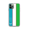 Miniatyrbild 1 av 2: Telefonfodral - PIXELFORMA - Uzbekistans flagga - Kompatibel med iPhone 11 Pro - Mjuk - Stötdämpande