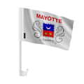 Miniatyrbild 1 av 2: Flagga Bil Mayotte – 14 x 21 cm – Polyester Tyg – Fäste på Fönster – 20 stycken – Pixelforma