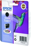 Miniatyrbild 2 av 2: EPSON T0801 svart bläckpatron - Hummingbird (C13T08014011)