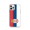 Miniatyrbild 1 av 2: Telefonfodral – Serbiens flagga – Kompatibel med iPhone 12 Pro – Mjuk etui – Slitstark och stötbeständig - Silikon - Pixelforma