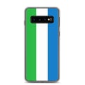 Miniatyrbild 1 av 2: Telefonfodral – Sierra Leones flagga – Kompatibel med Samsung Galaxy S10 – Mjukt fodral – Slitstarkt och Stötsäkert – Pixelforma