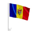 Miniatyrbild 1 av 2: Flagga Bil Moldavien – 14 x 21 cm – Polyester Tyg – Fäste för Fönster – 10 stycken – Pixelforma