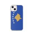 Miniatyrbild 1 av 2: Mobilskal – Kosovos flagga – Kompatibel med iPhone 13 – Mjukt fodral – Stöt och slitstarkt – Silikon – Pixelforma
